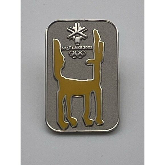 Olympics 2002 Salt Lake Pin Official Mascot Copper Yellow Coyote - Picture 1 of 5